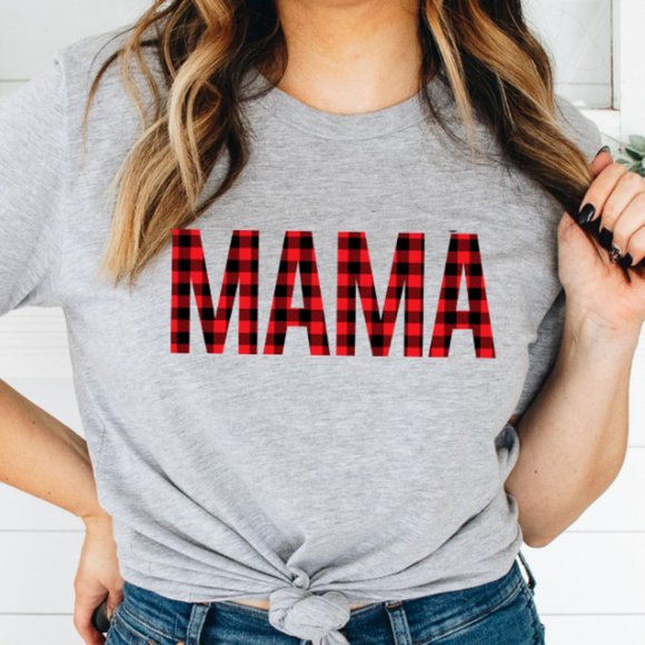 One Blessed Nana Tops - ❤️NWT *BOUTIQUE*   MAMA  BUFFALO PLAID/CHECK TEE   GREAT GIFT IDEA!!